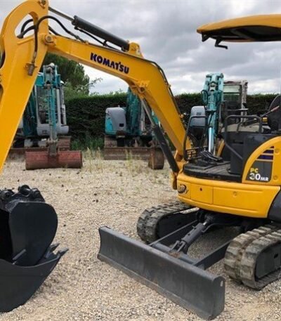 photo du produit Komatsu PC30MR (2008) – Mini Pelle 3,29T, 3810 Heures, 3 Godets