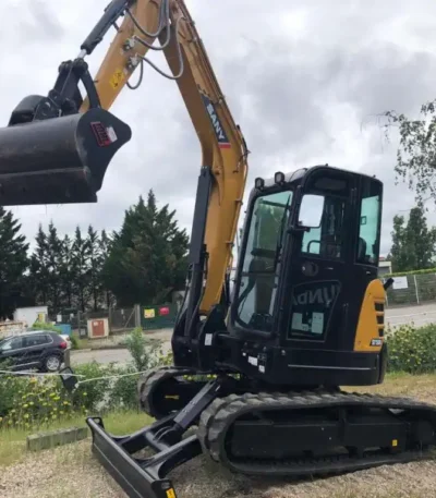 photo du produit Mini pelle SANY SY50U d’occasion – Performance et fiabilité